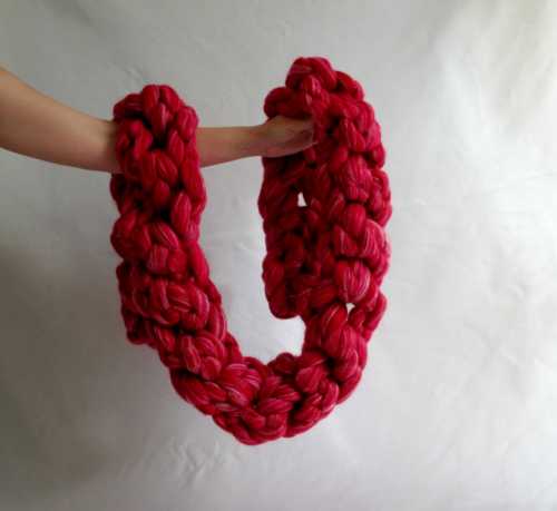 wool knitted scarf