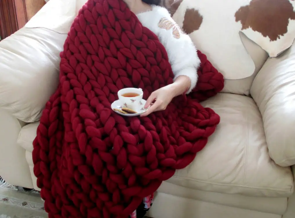 arm knitting blanket tutorial