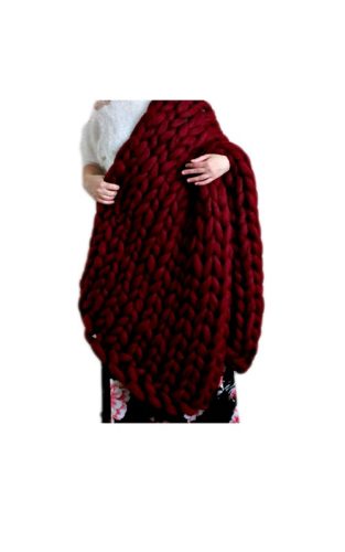 merino wool arm knitted blanket