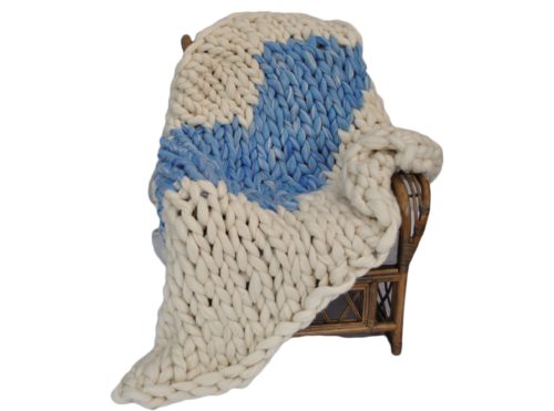 arm knitting heart blanket, ohhio, becozi, hand knitting