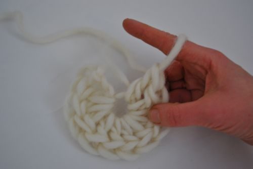 starburst finger crochet rug
