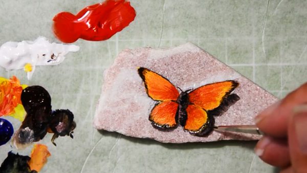 Butterfly Rock Art Painting Tutorial - Truly Majestic