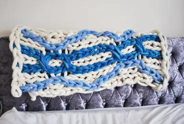45m DIY Soft Chunky Wool Yarn Thick Bulky Arm Knitting Wool Roving Crochet Knitting Yarn, Size: One Size
