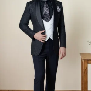 Men's 3 Piece Accented Dinner Party Suit