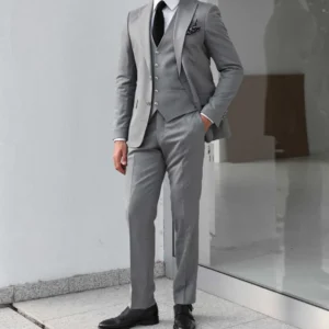 Men's Classic Grey 3 Piece Suit